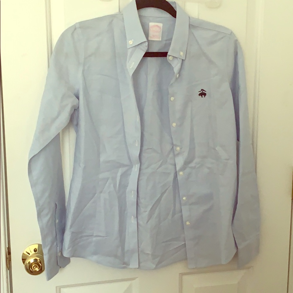 Brooks Brothers blue collared shirt